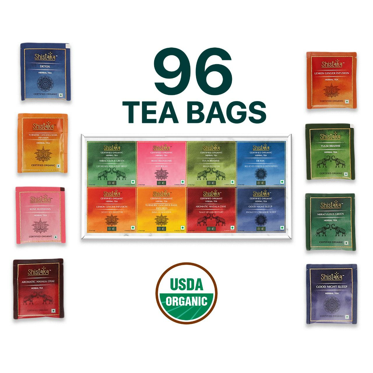 Assorted Pack Of Eight -96 tea bags